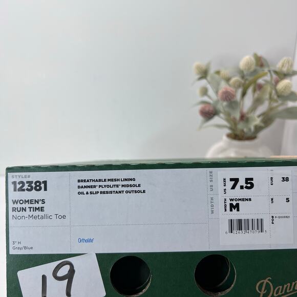 Danner Run Time 3" Composite Non-Metallic Toe Sneaker Gray/Blue 12381 Women 7.5M - Picture 10 of 10